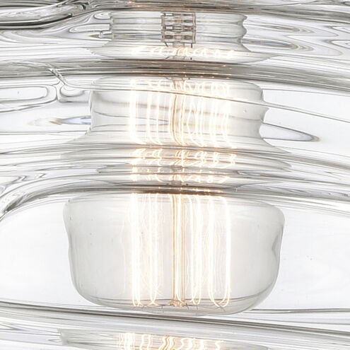 Belfast 1 Light 6 inch Black Antique Brass Mini Pendant Ceiling Light in Deco Swirl Glass